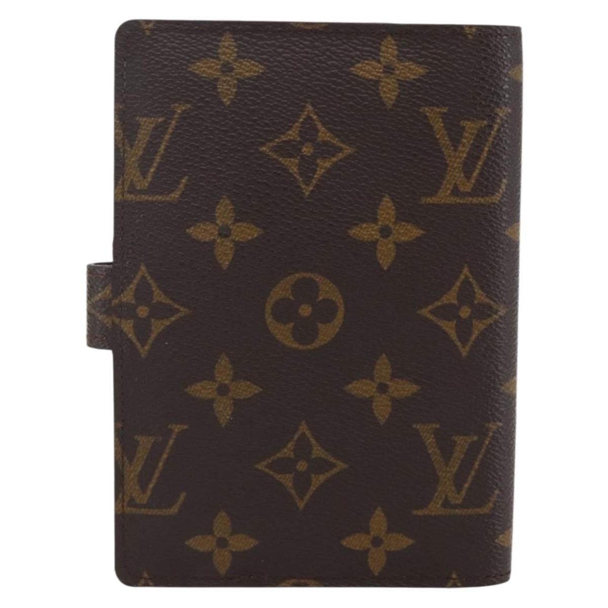 LOUIS VUITTON Monogram Agenda PM Day Planner Cover R20005 LV Auth 153663