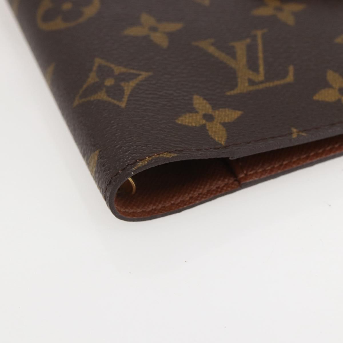 LOUIS VUITTON Monogram Agenda PM Day Planner Cover R20005 LV Auth 153663