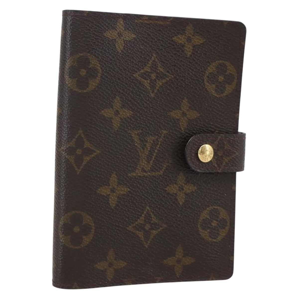 LOUIS VUITTON Monogram Agenda PM Day Planner Cover R20005 LV Auth 153666