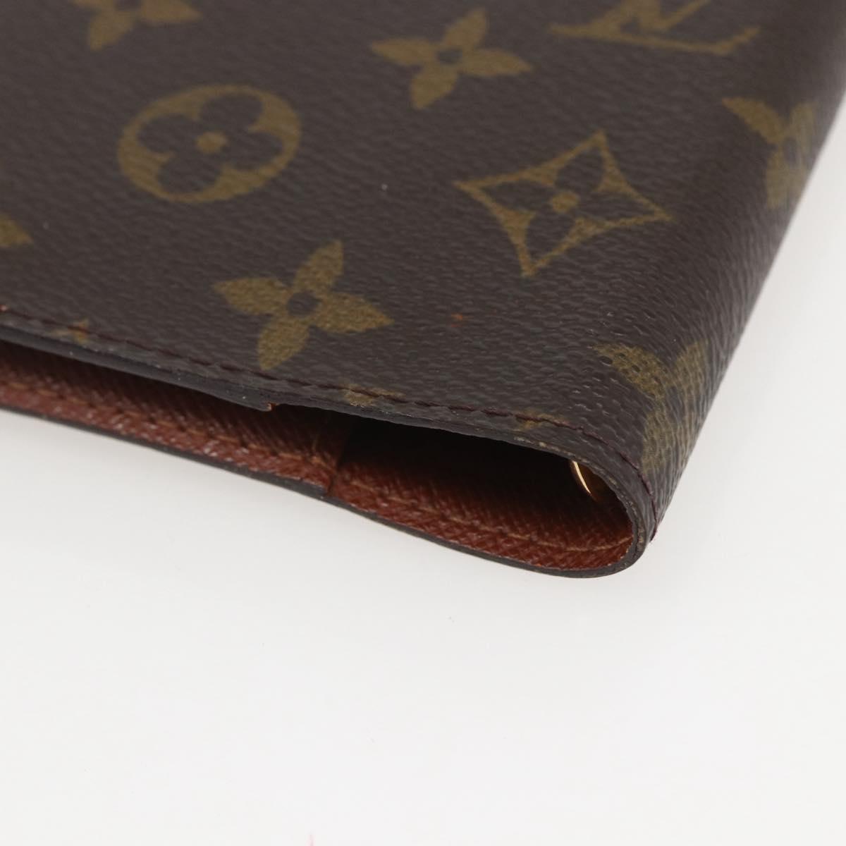 LOUIS VUITTON Monogram Agenda PM Day Planner Cover R20005 LV Auth 153666