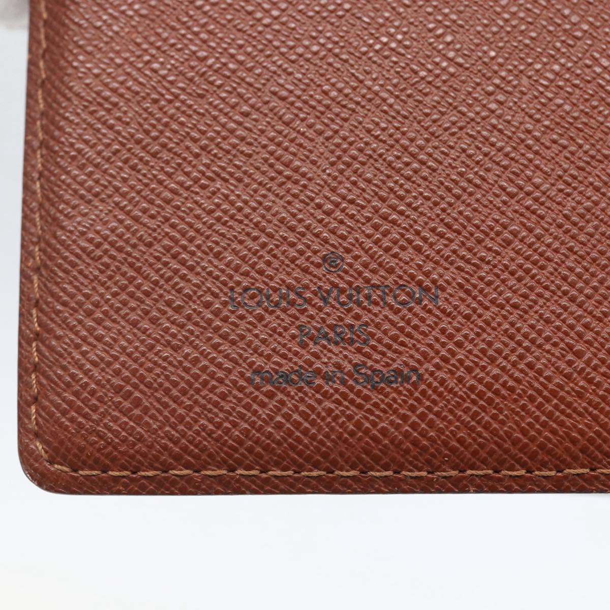 LOUIS VUITTON Monogram Agenda PM Day Planner Cover R20005 LV Auth 153666