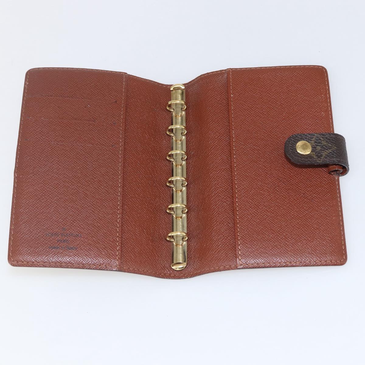 LOUIS VUITTON Monogram Agenda PM Day Planner Cover R20005 LV Auth 153666