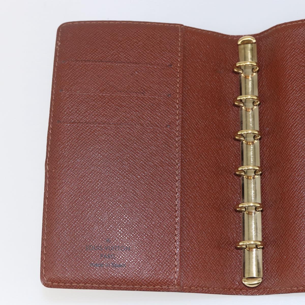 LOUIS VUITTON Monogram Agenda PM Day Planner Cover R20005 LV Auth 153666