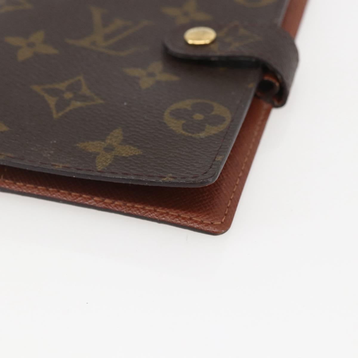 LOUIS VUITTON Monogram Agenda PM Day Planner Cover R20005 LV Auth 153666