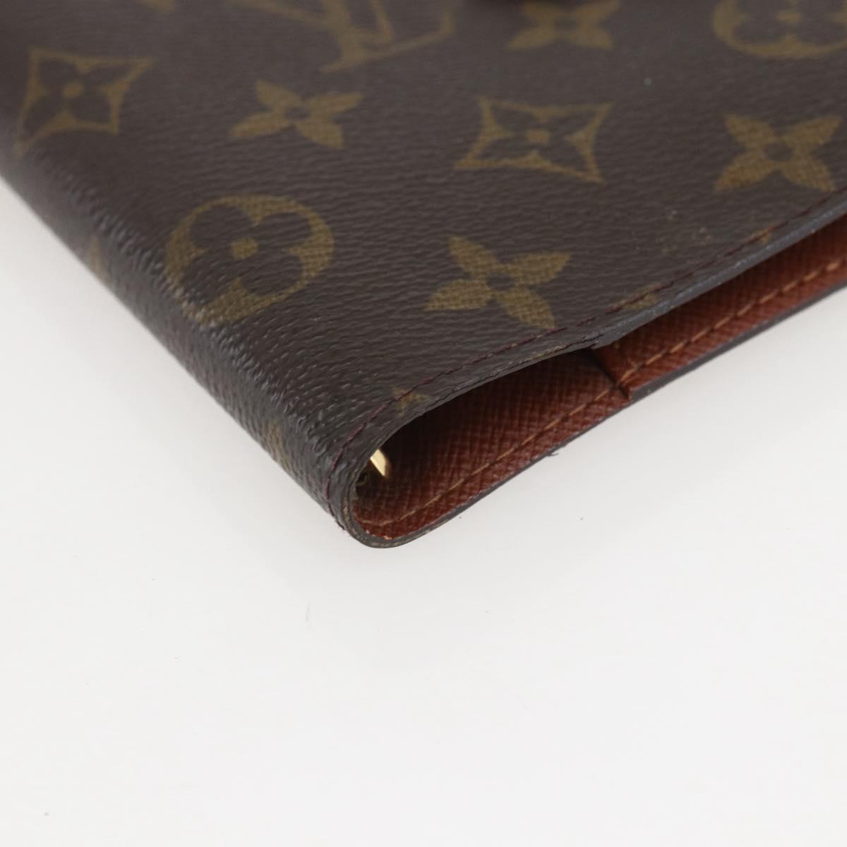 LOUIS VUITTON Monogram Agenda PM Day Planner Cover R20005 LV Auth 153666