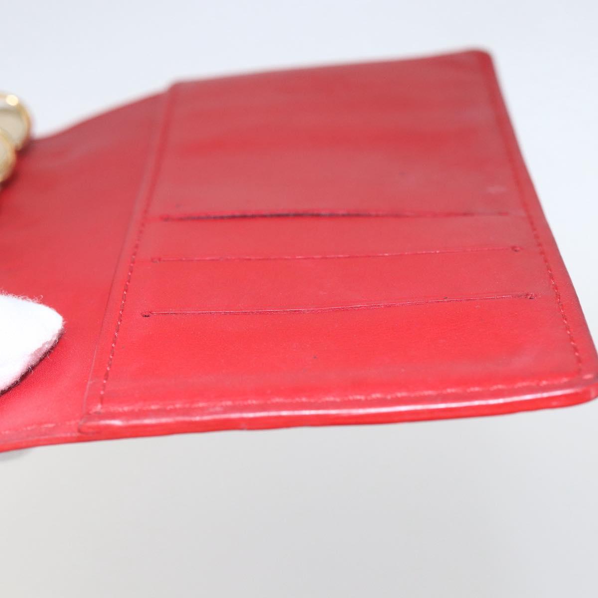 LOUIS VUITTON Monogram Vernis Agenda PM Day Planner Cover Red R21016 Auth 153667