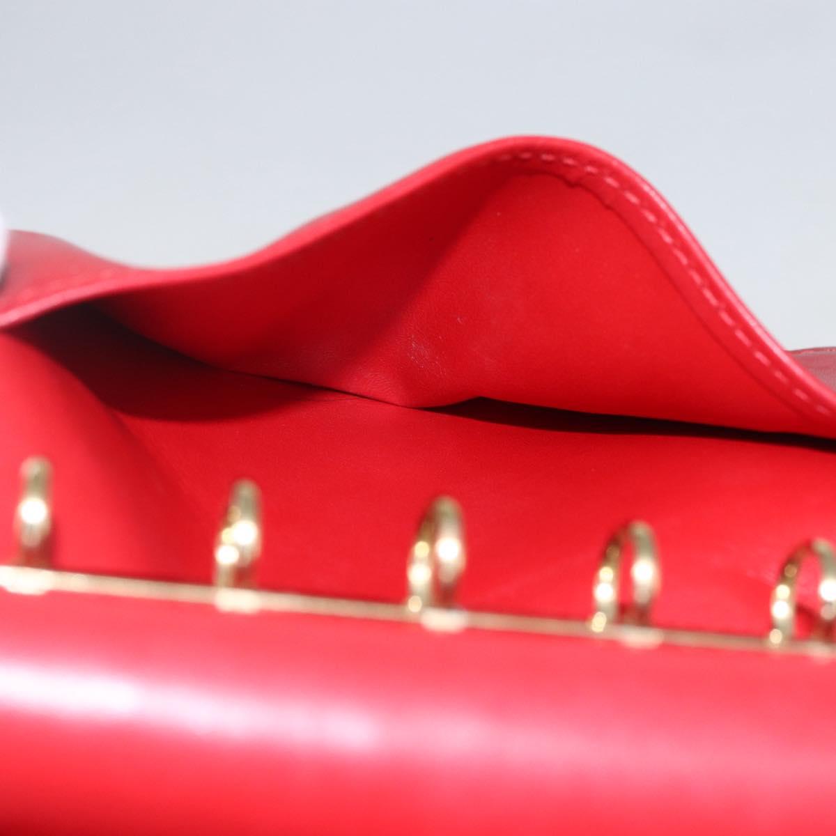 LOUIS VUITTON Monogram Vernis Agenda PM Day Planner Cover Red R21016 Auth 153667