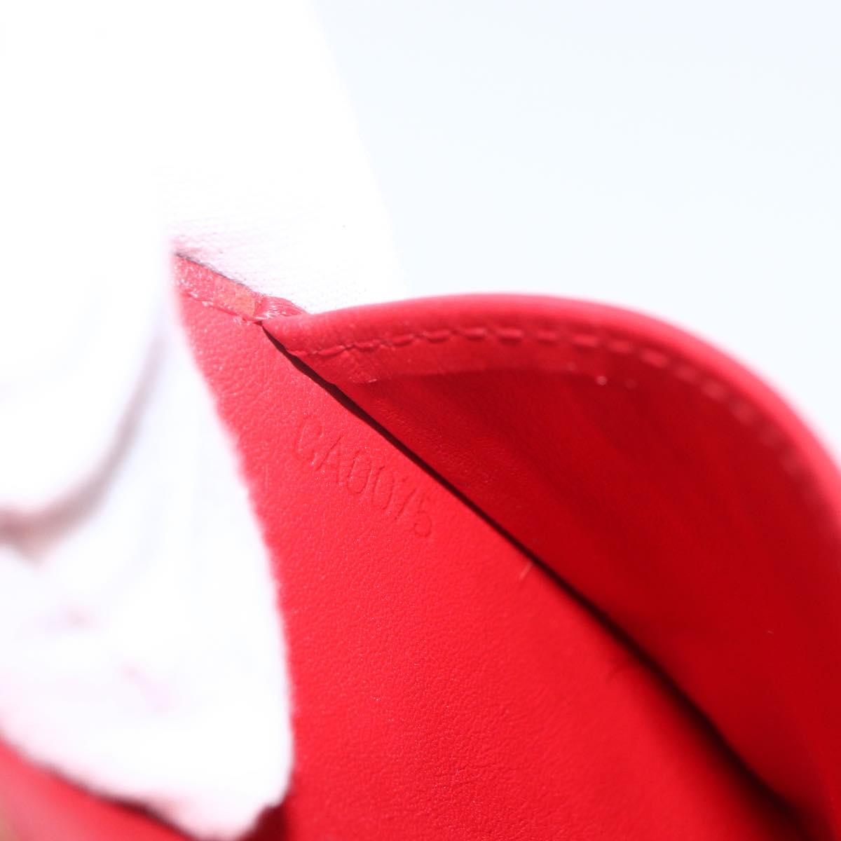 LOUIS VUITTON Monogram Vernis Agenda PM Day Planner Cover Red R21016 Auth 153667