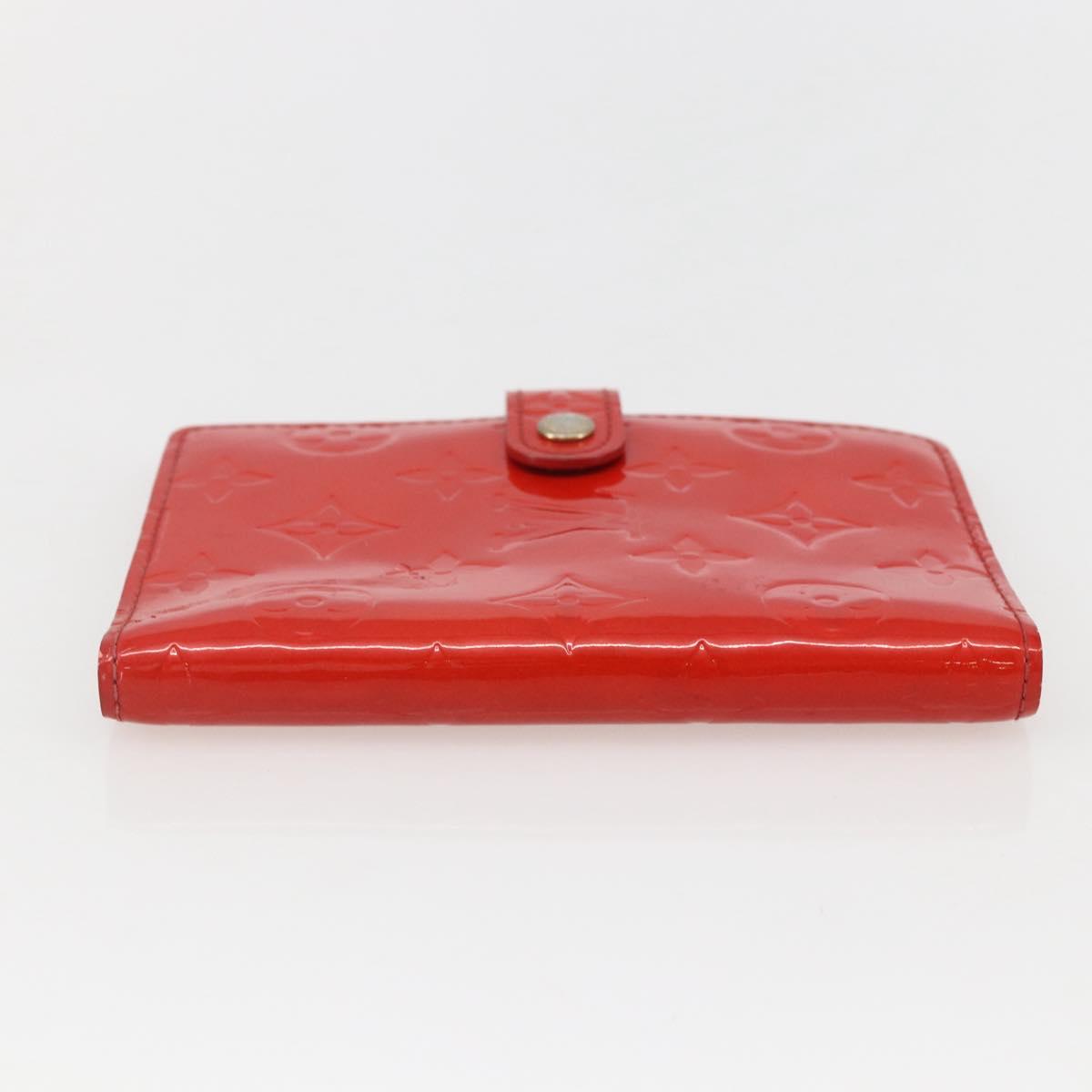 LOUIS VUITTON Monogram Vernis Agenda PM Day Planner Cover Red R21016 Auth 153667