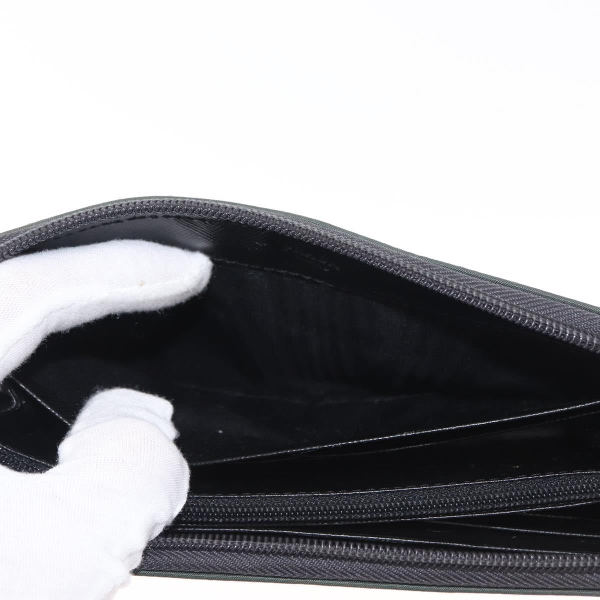 PRADA Long Wallet Nylon Khaki Auth 153670