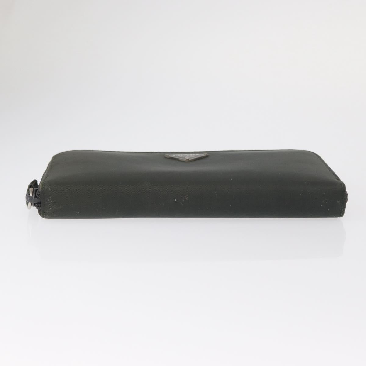 PRADA Long Wallet Nylon Khaki Auth 153670