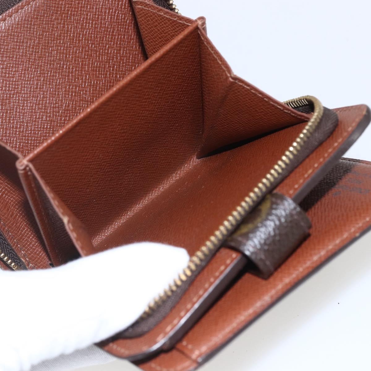 LOUIS VUITTON Monogram Compact zip Wallet M61667 LV Auth 153671