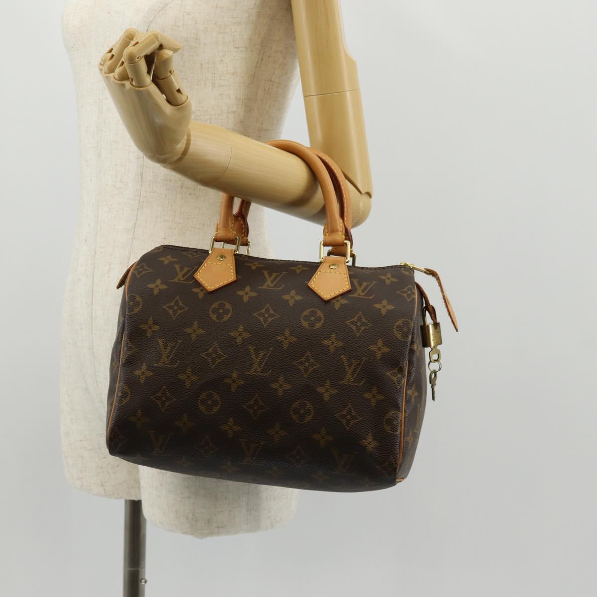 LOUIS VUITTON Monogram Speedy 25 Hand Bag M41528 LV Auth 153681V