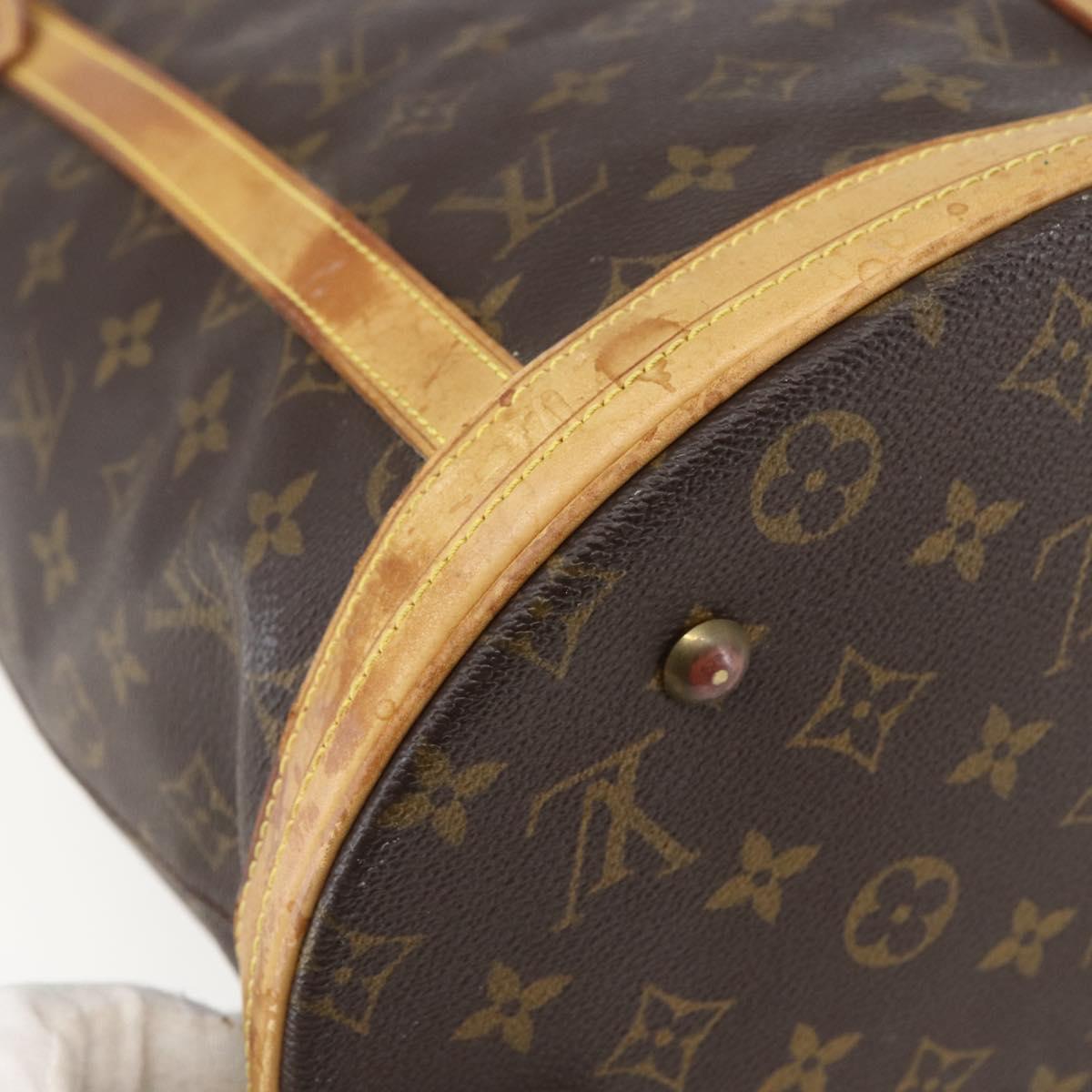 LOUIS VUITTON Monogram Bucket GM Shoulder Bag M42236 LV Auth 153687