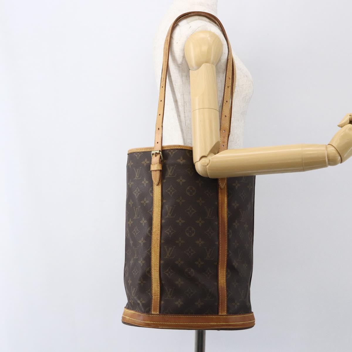 LOUIS VUITTON Monogram Bucket GM Shoulder Bag M42236 LV Auth 153687