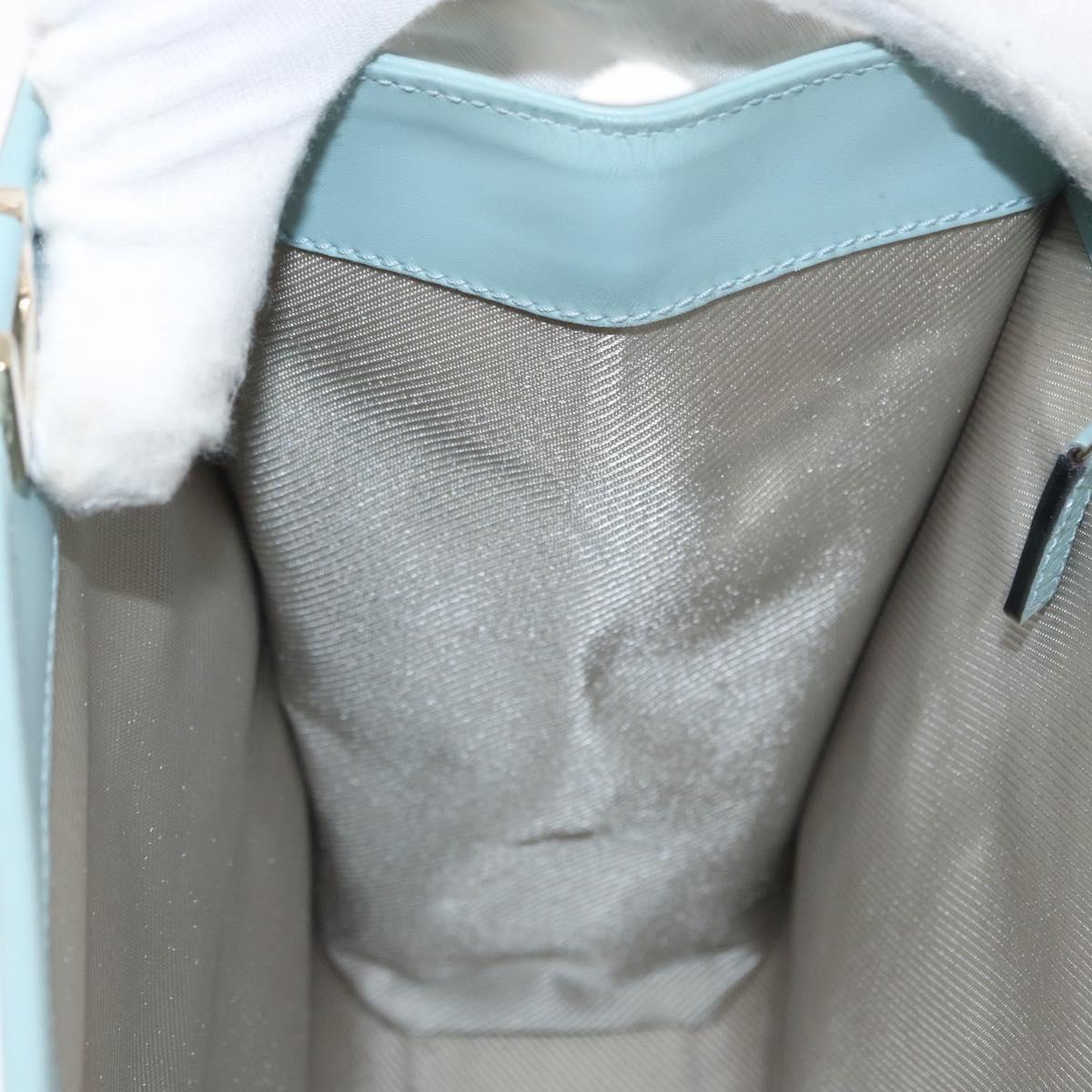 GUCCI Micro GG Canvas Guccissima Jackie Bag Leather Blue 002 1065 Auth 153706