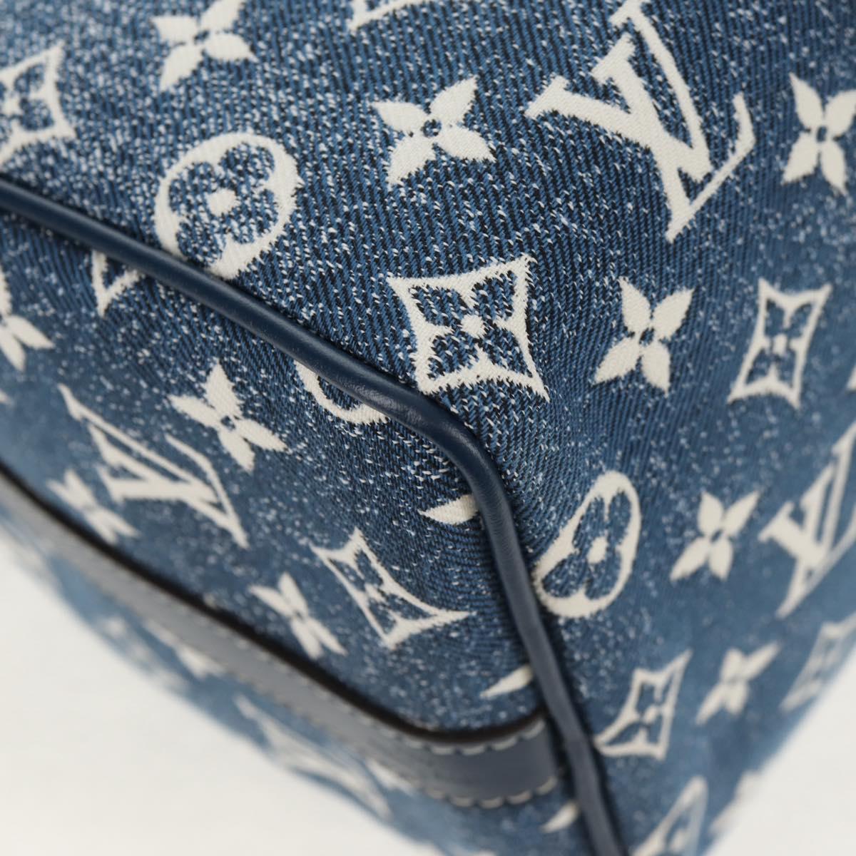 LOUIS VUITTON Monogram Jaguar Speedy Bandouliere 25 Blue M59609 Auth 153717SM