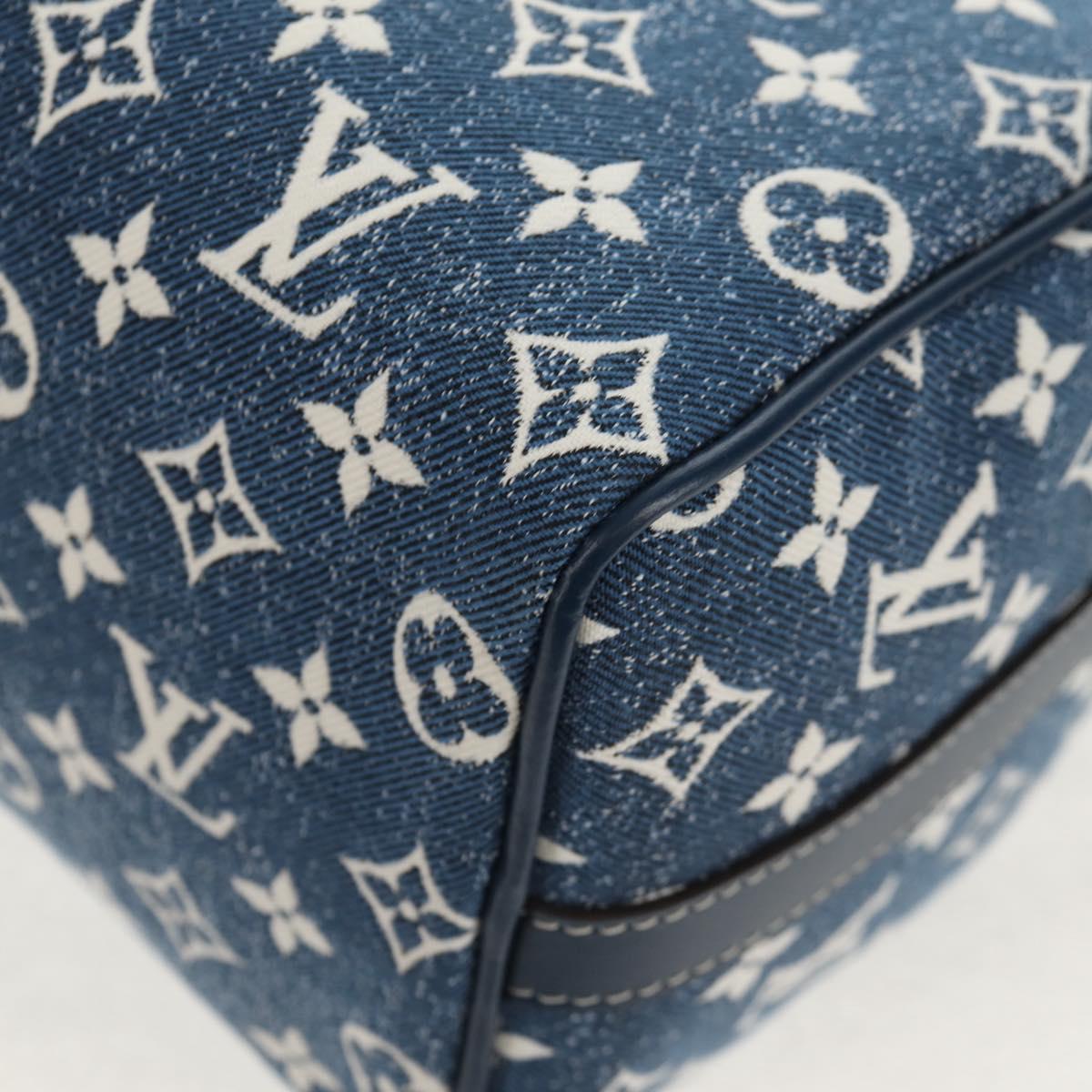 LOUIS VUITTON Monogram Jaguar Speedy Bandouliere 25 Blue M59609 Auth 153717SM