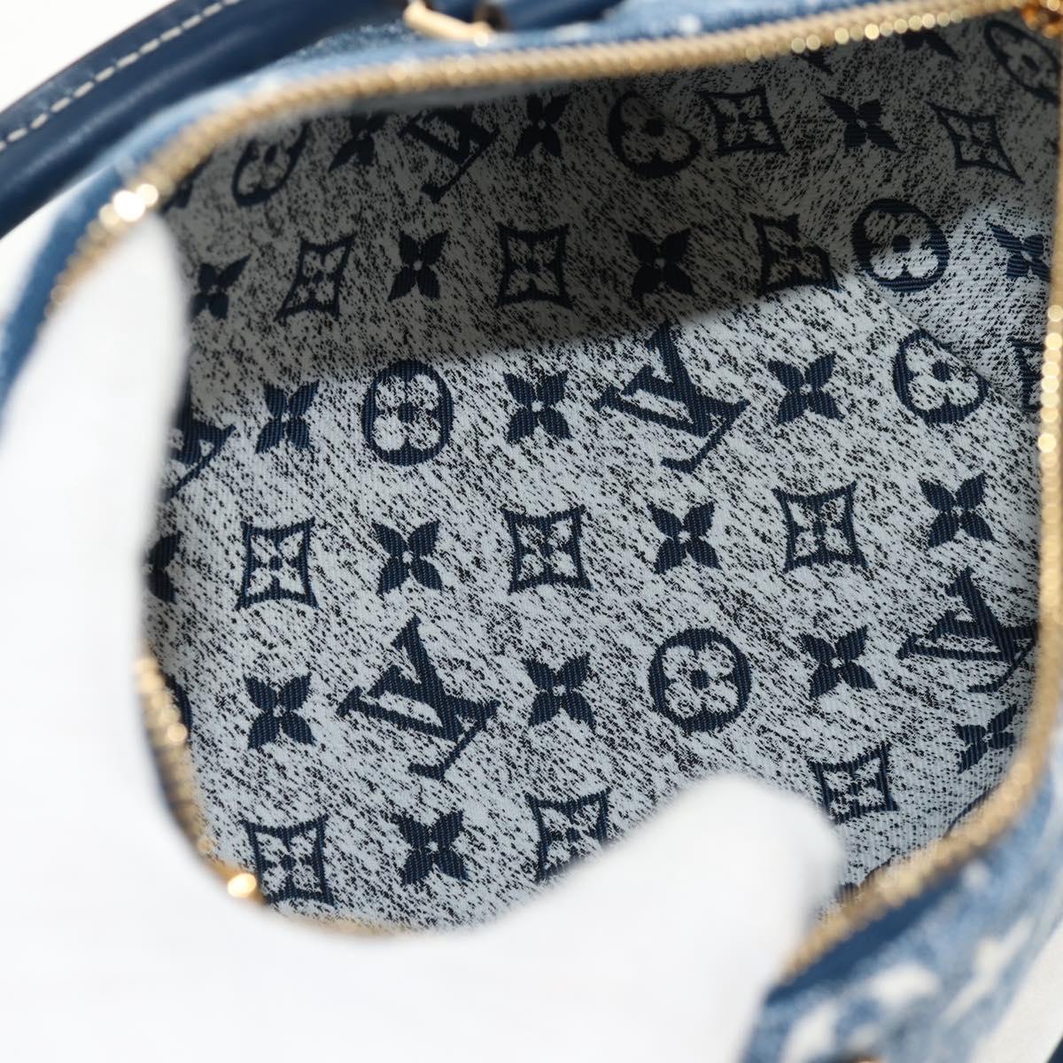 LOUIS VUITTON Monogram Jaguar Speedy Bandouliere 25 Blue M59609 Auth 153717SM