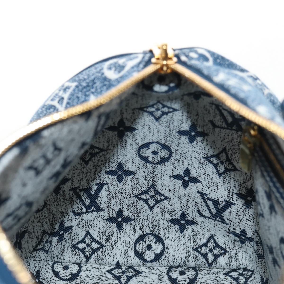 LOUIS VUITTON Monogram Jaguar Speedy Bandouliere 25 Blue M59609 Auth 153717SM