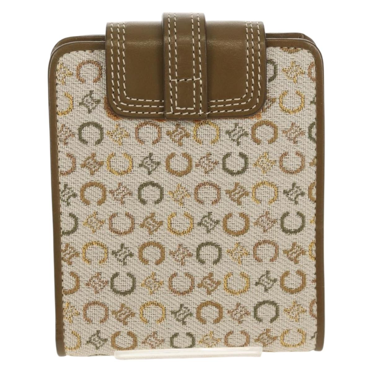 CELINE C Macadam Canvas Bifold Wallet Green Auth 153720V