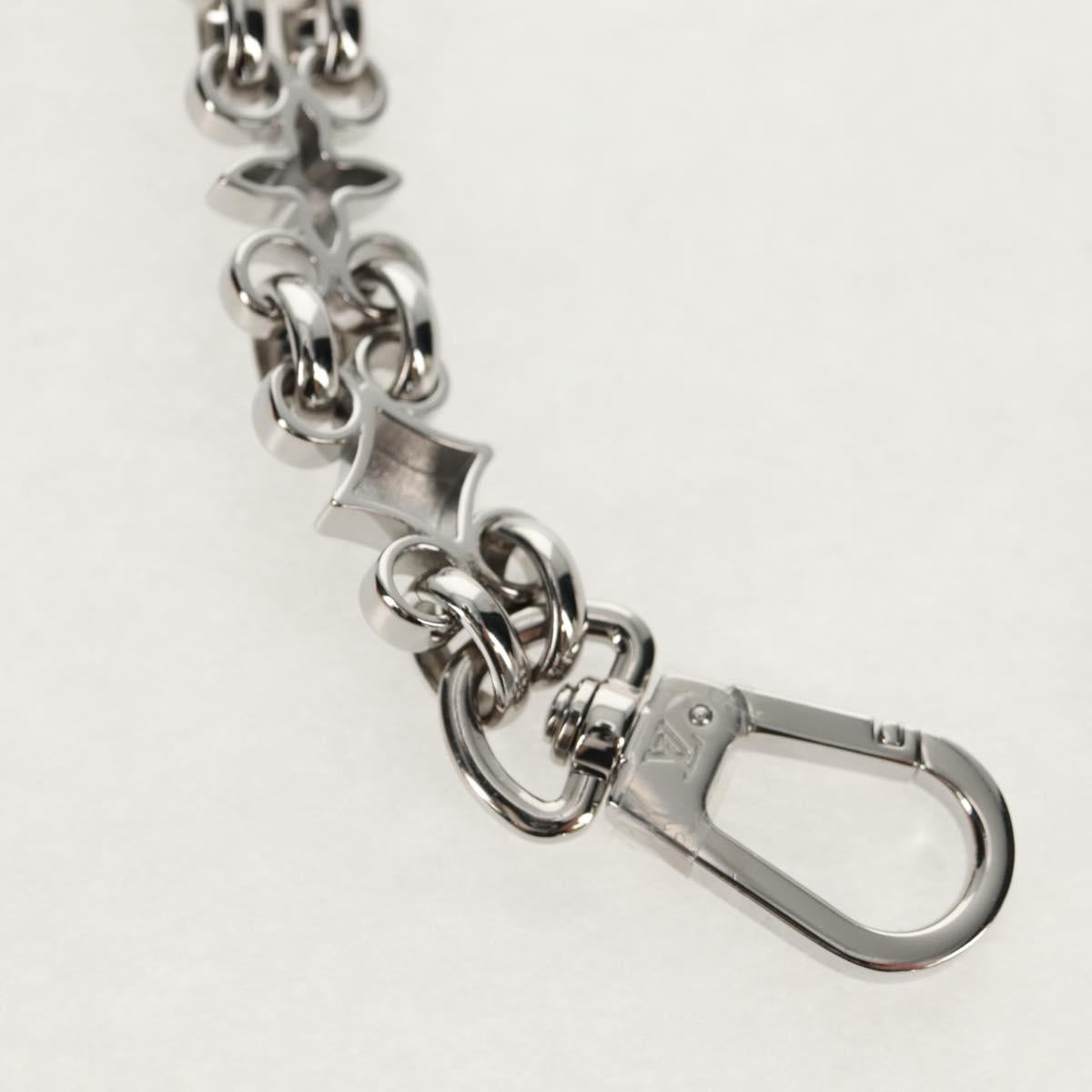 LOUIS VUITTON Chain Strap metal 22.4"" Silver LV Auth 153721M