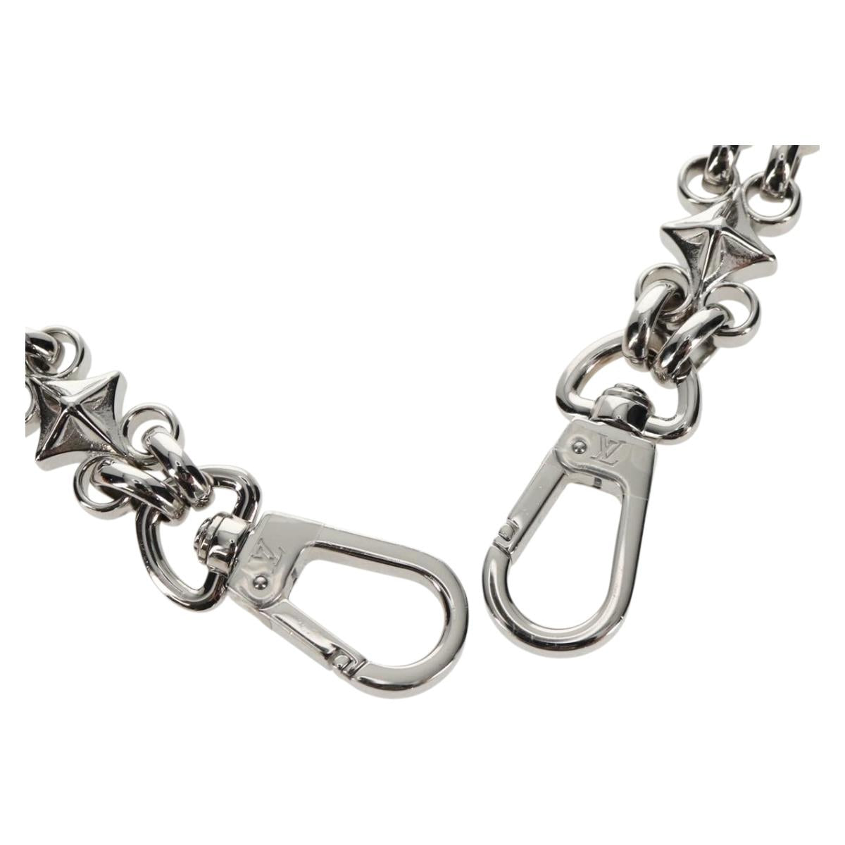 LOUIS VUITTON Chain Strap metal 22.4"" Silver LV Auth 153721M