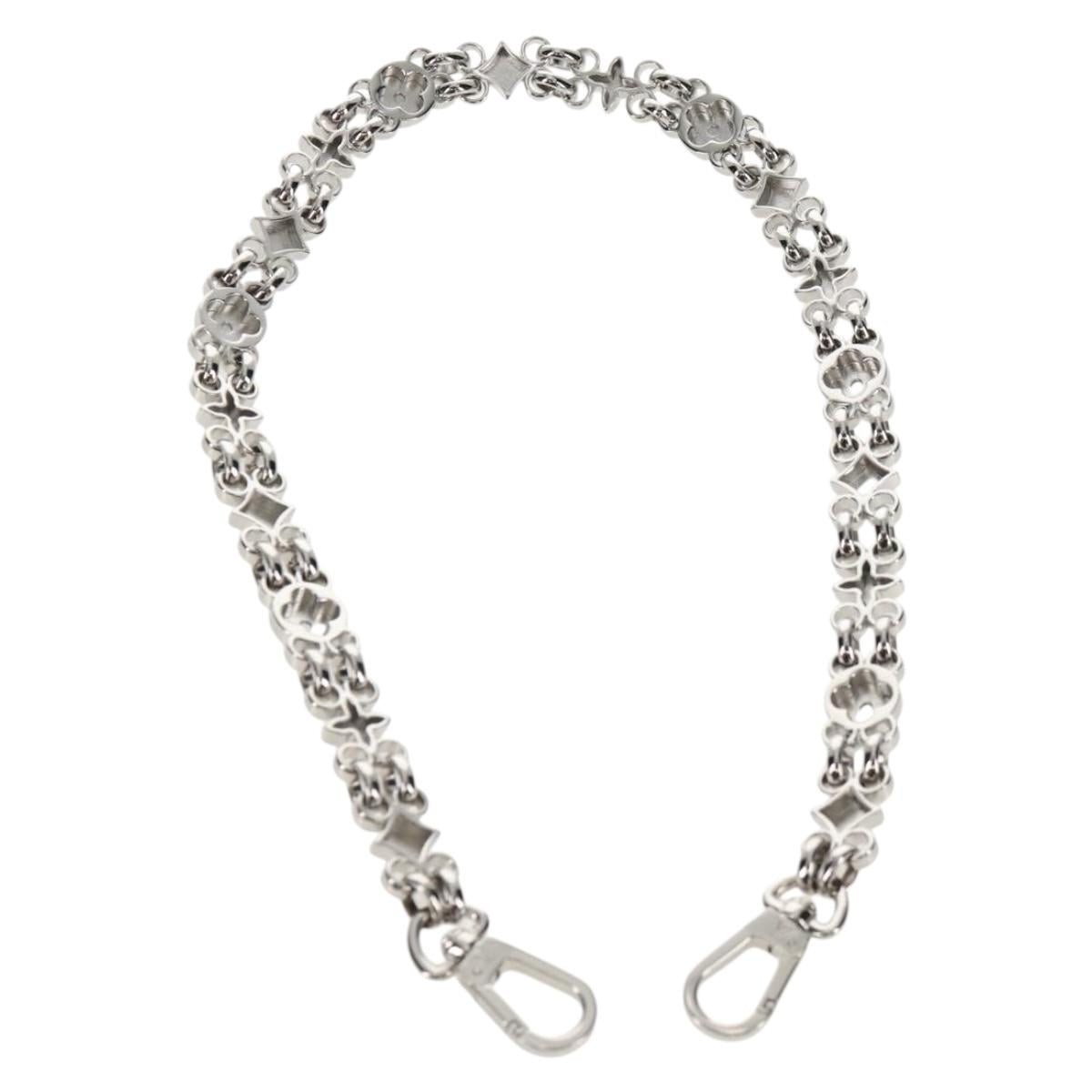 LOUIS VUITTON Chain Strap metal 22.4"" Silver LV Auth 153722M