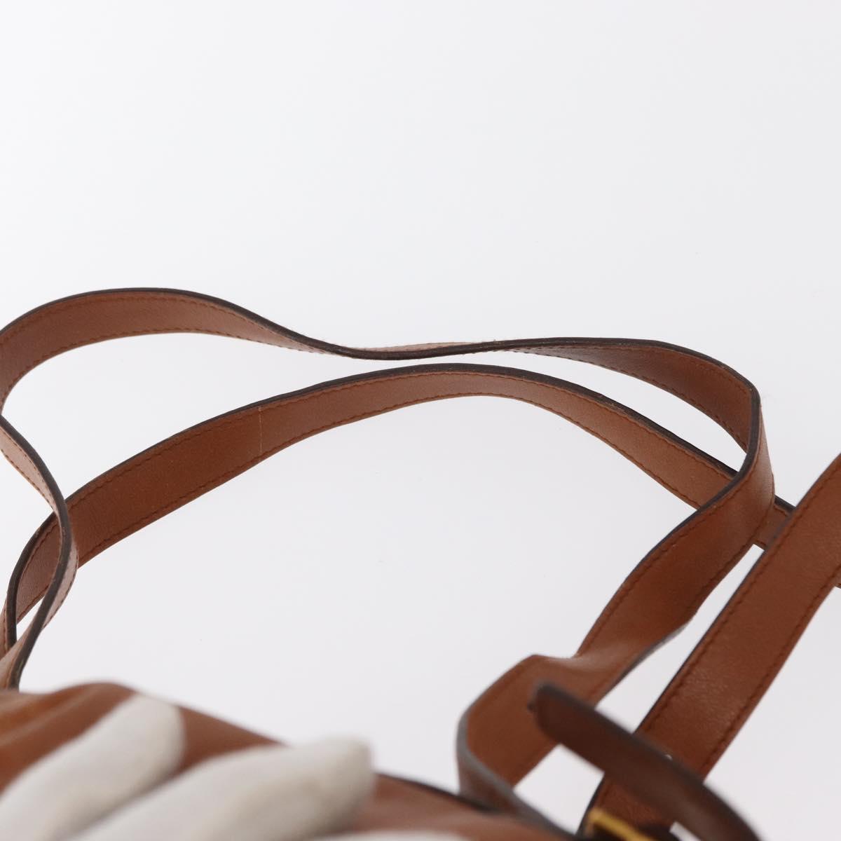 GUCCI Bamboo Backpack Leather Brown Gold 003 1956 0030 Auth 153732