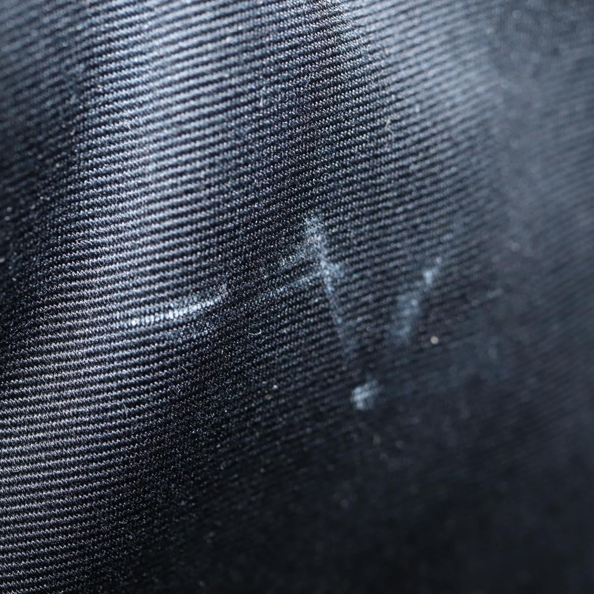 SAINT LAURENT Shoulder Bag Lamb Skin Black Gold Auth 153740SAM