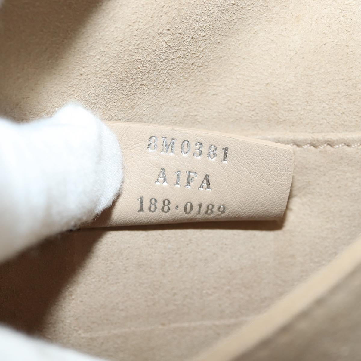 FENDI Cany Small Shoulder Bag Leather Light Blue Silver 8M0381 Auth 153743V