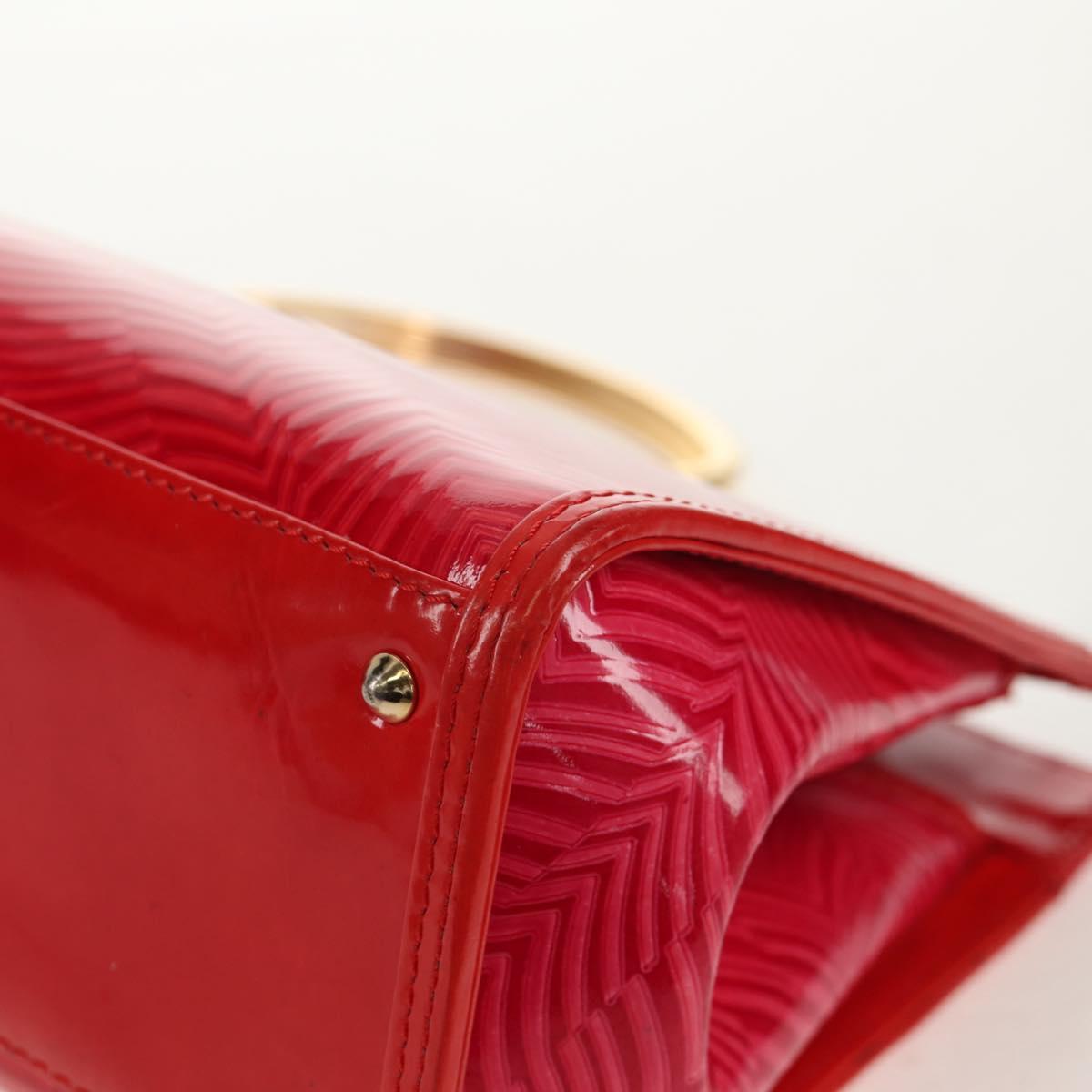 Gianni Versace Hand Bag Enamel Pink Gold Auth 153747V