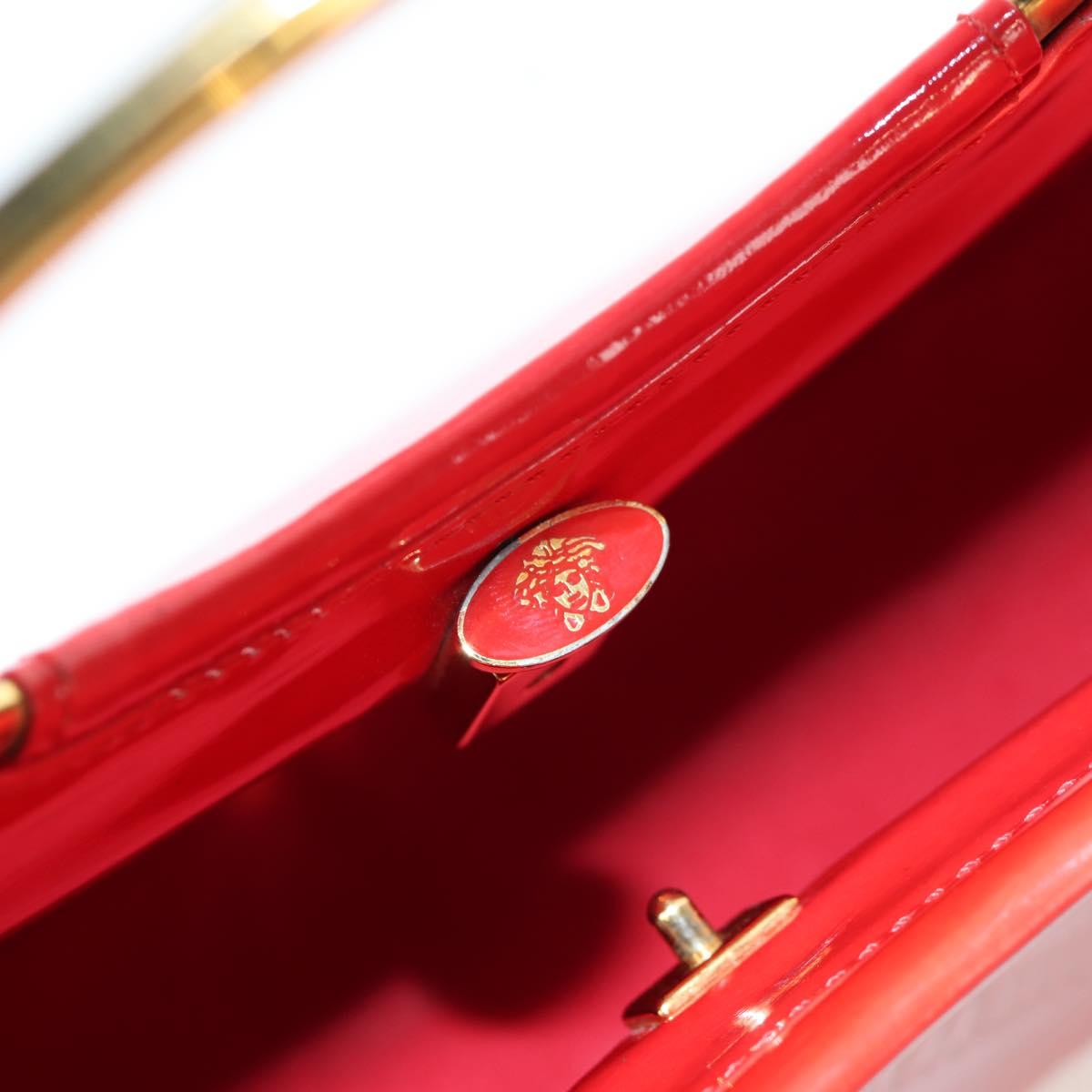 Gianni Versace Hand Bag Enamel Pink Gold Auth 153747V