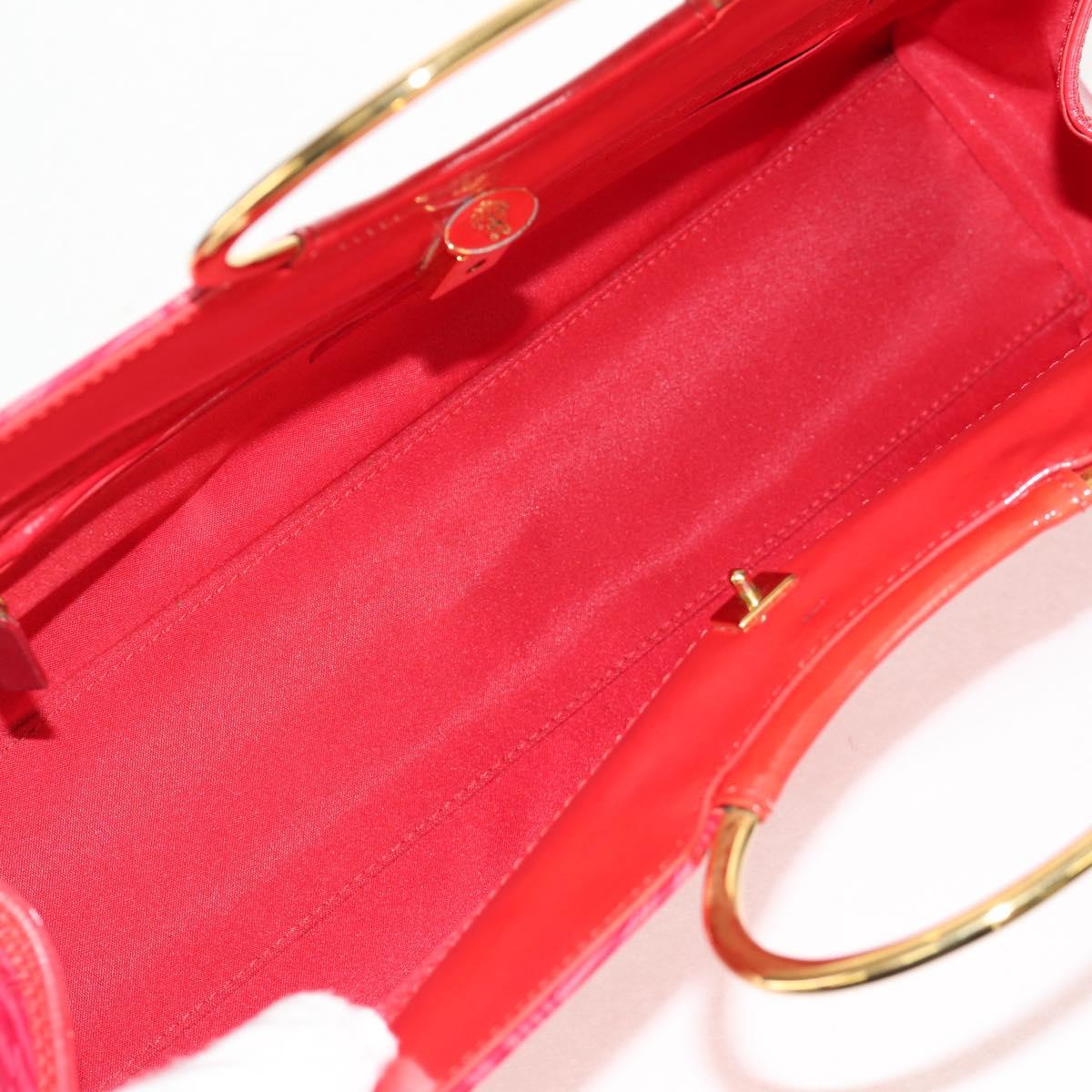 Gianni Versace Hand Bag Enamel Pink Gold Auth 153747V