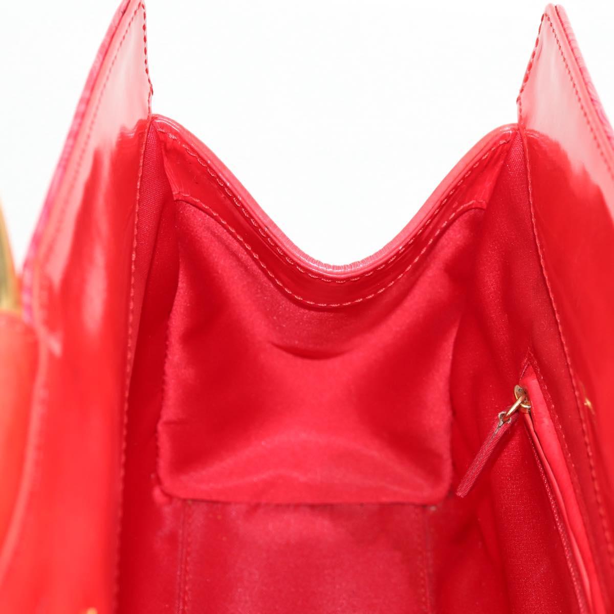 Gianni Versace Hand Bag Enamel Pink Gold Auth 153747V