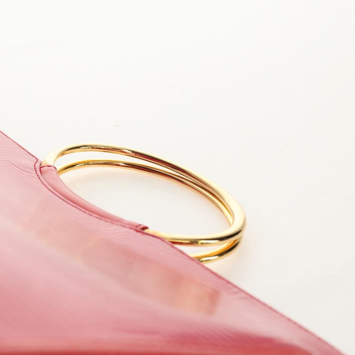 Gianni Versace Hand Bag Enamel Pink Gold Auth 153747V