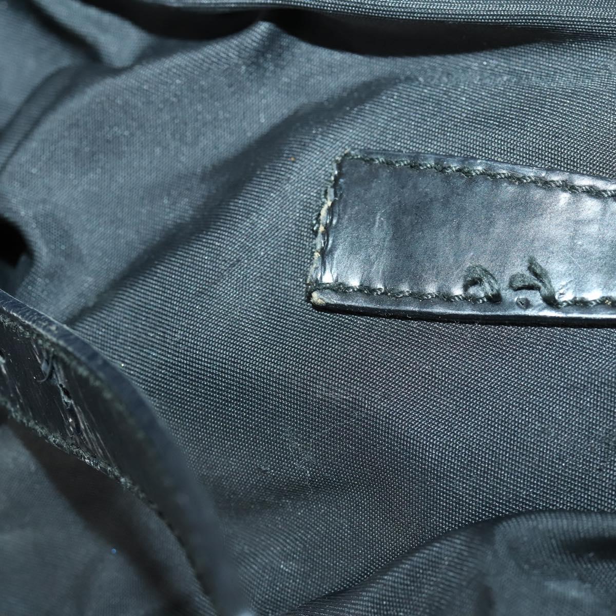 PRADA Backpack Nylon Black Silver Auth 153760