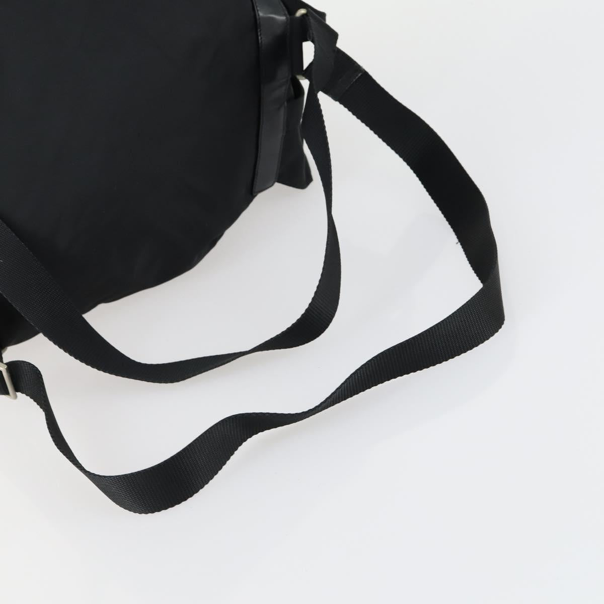 PRADA Backpack Nylon Black Silver Auth 153760