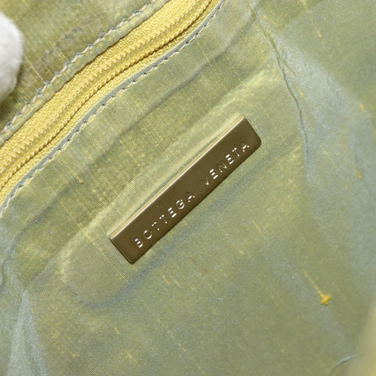 BOTTEGA VENETA Hand Bag Nylon Green Silver Auth 153765