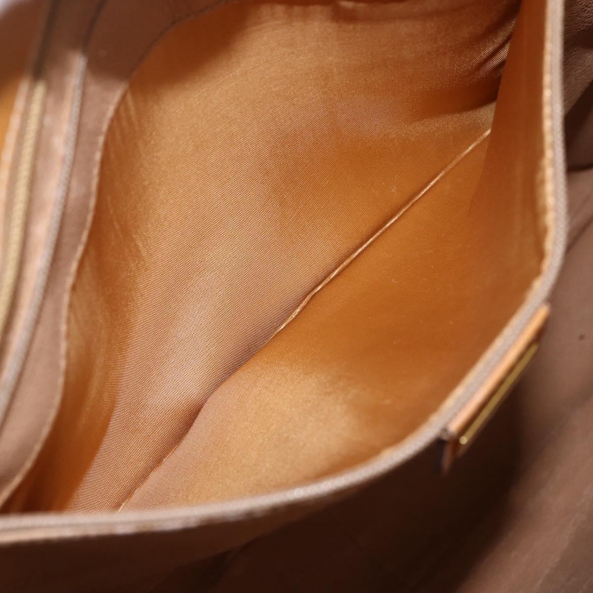 GUCCI Micro GG Supreme Tote Bag PVC Brown Gold 002 39 0149 Auth 153769