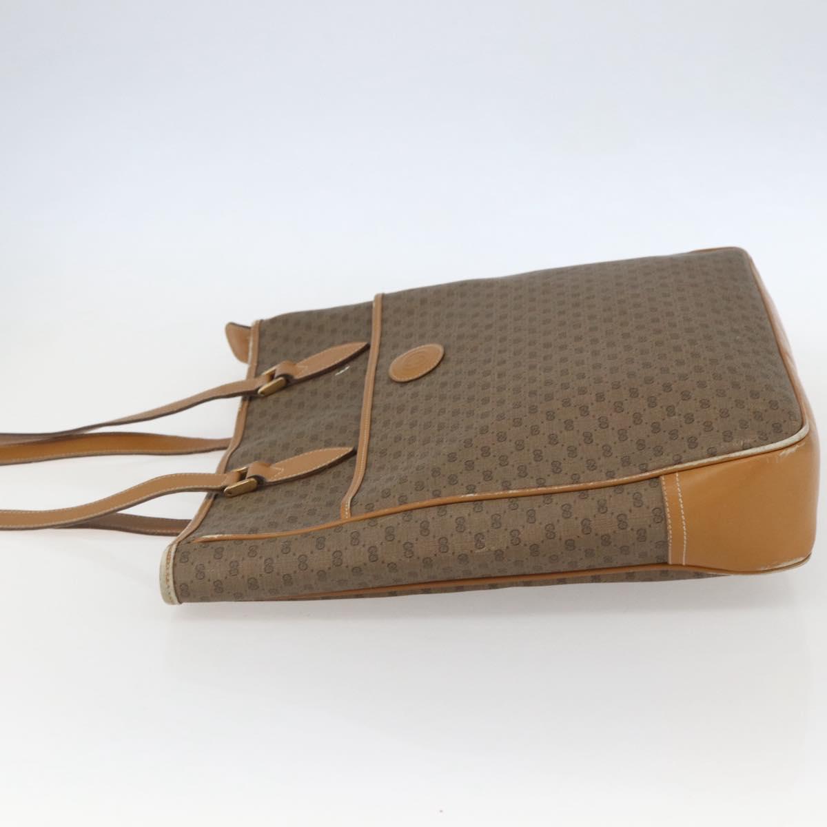 GUCCI Micro GG Supreme Tote Bag PVC Brown Gold 002 39 0149 Auth 153769