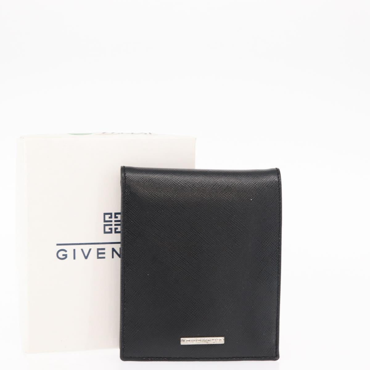 GIVENCHY Wallet Leather Black Auth 153773V