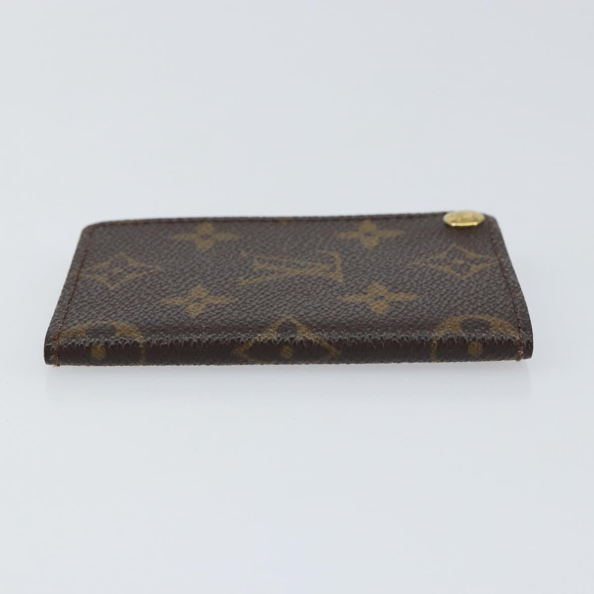 LOUIS VUITTON Monogram Porto Cartes Crdit Pression Card Case M60937 Auth 153776