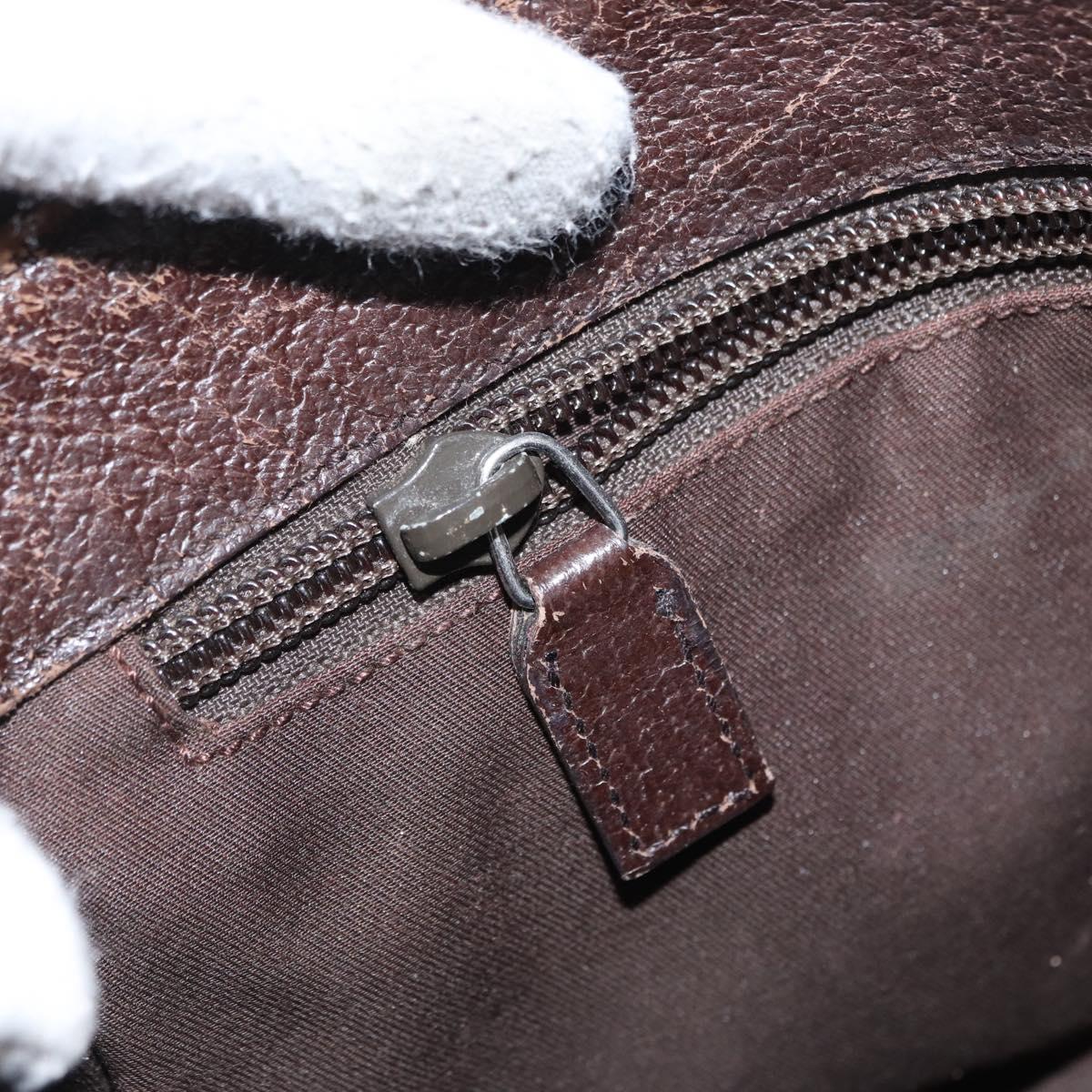 GUCCI GG Canvas Shoulder Bag Beige Silver 114273 Auth 153777