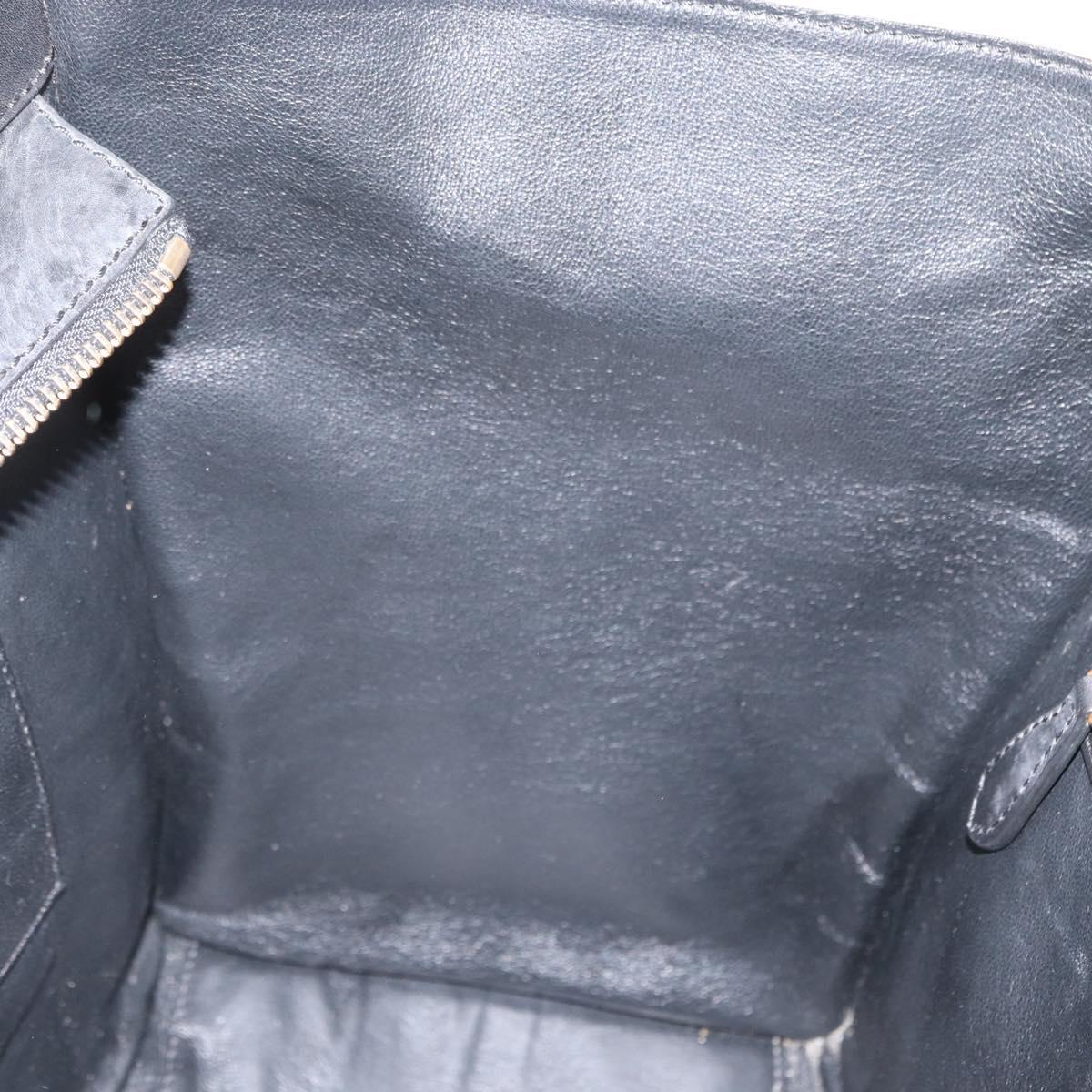 CELINE Hand Bag Canvas Beige Gold Auth 153778