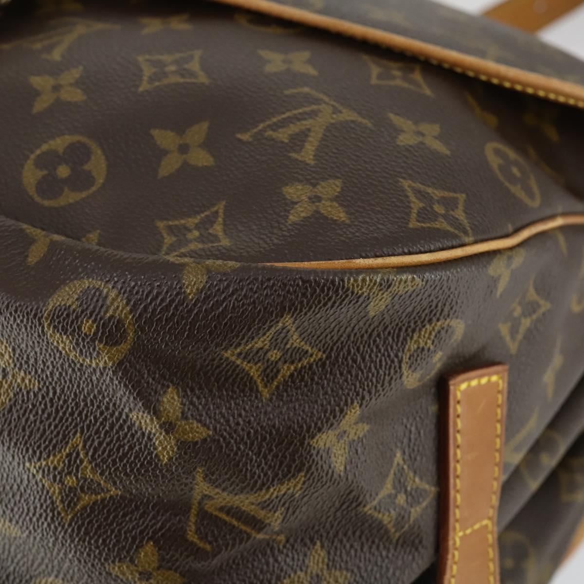 LOUIS VUITTON Monogram Saumur 35 Shoulder Bag M42254 LV Auth 153781