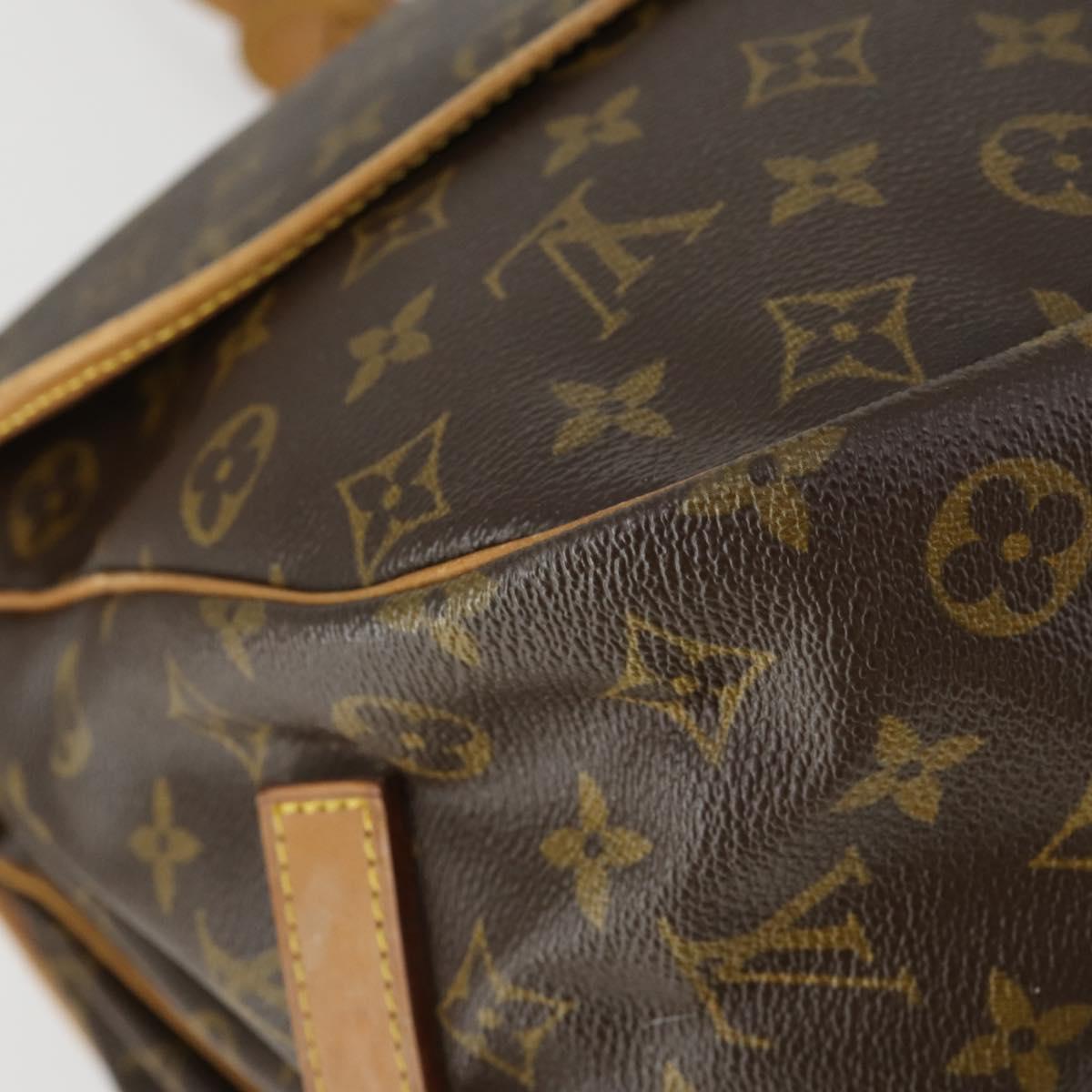 LOUIS VUITTON Monogram Saumur 35 Shoulder Bag M42254 LV Auth 153781