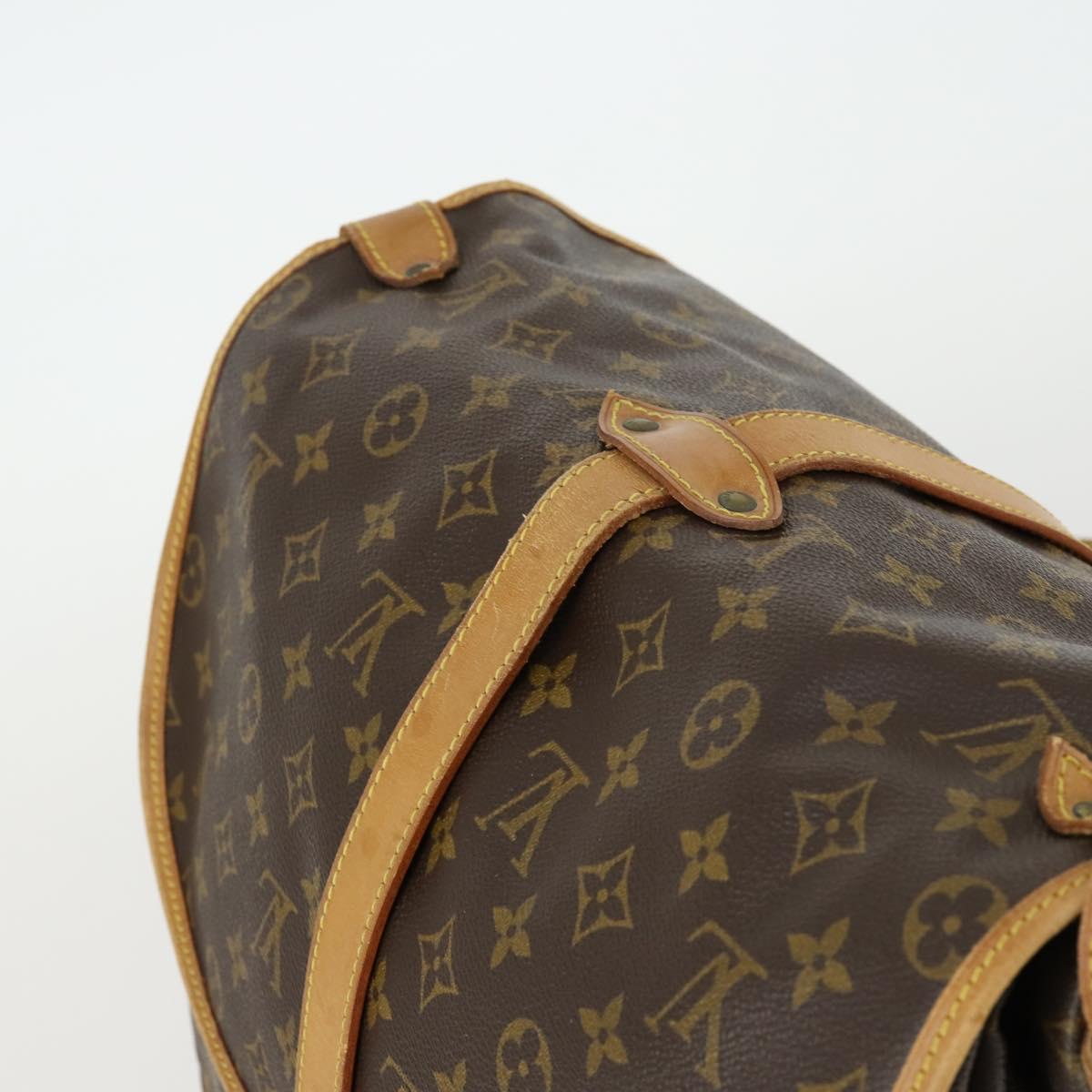 LOUIS VUITTON Monogram Saumur 35 Shoulder Bag M42254 LV Auth 153781