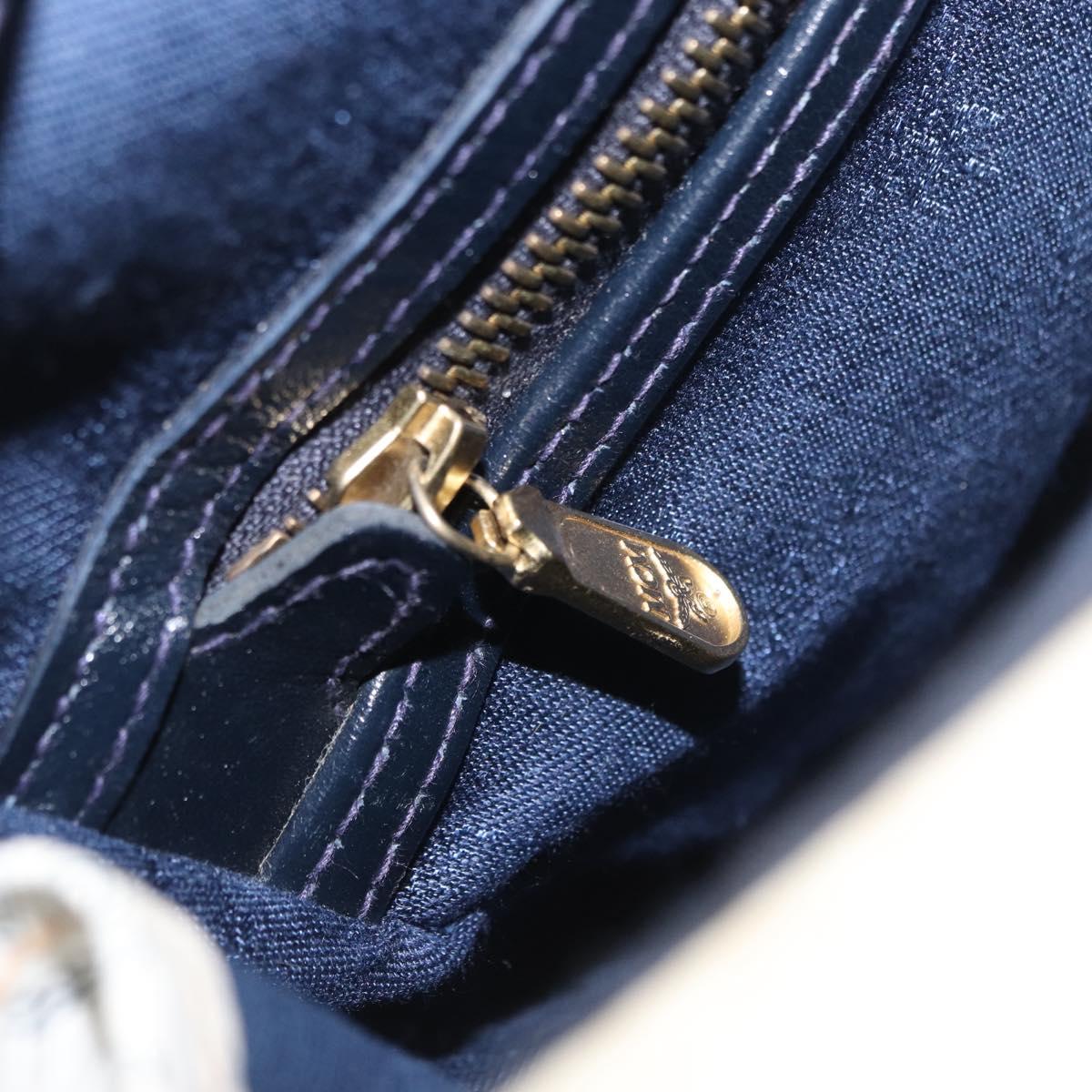 MCM Vicetos Logogram Boston Bag PVC Leather White Gold Auth 153787