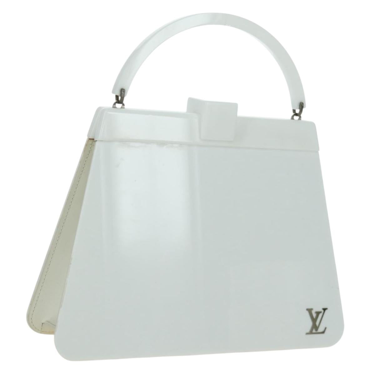 LOUIS VUITTON Hand Bag plastic White LV Auth 153794SAM